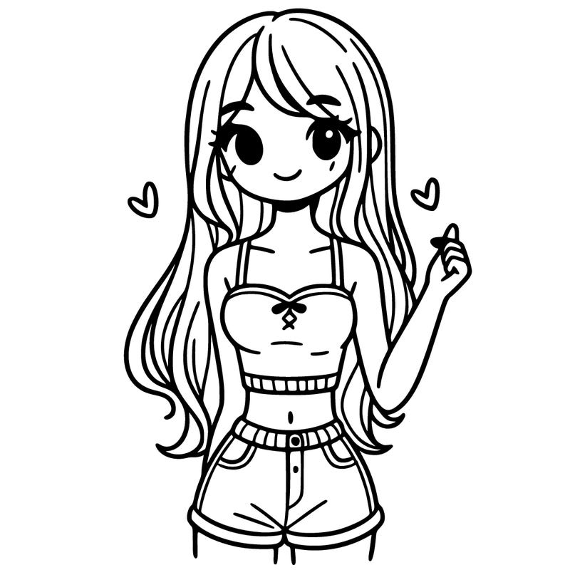 girl with cute crop top