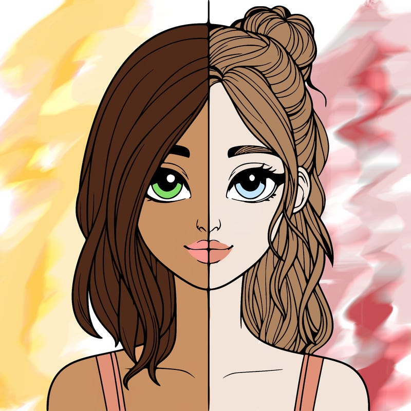 realistic girl split