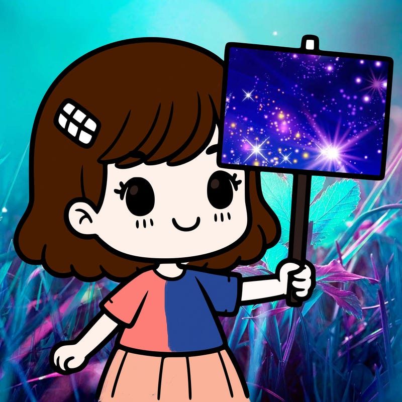 girl holding up a sign