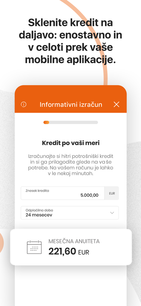 INTESA SANPAOLO BANK MOBILE - Interfaccia dell'app mobile che mostra un calcolatore di prestiti per Intesa Sanpaolo Bank con dettagli sul rimborso mensile