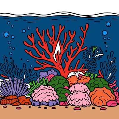 coral-reef out line