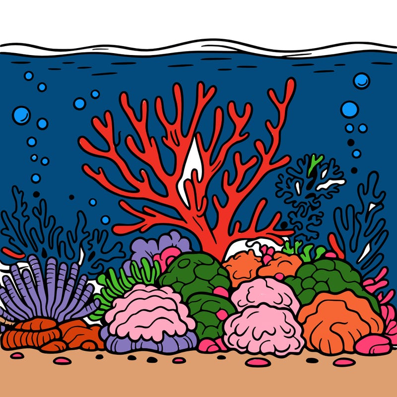 coral-reef out line