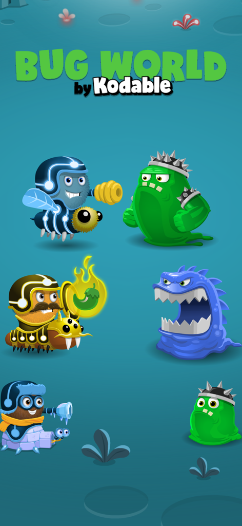 Bug World by Kodable - Bug World by Kodable coding game featuring cartoon bug heroes and slime monsters