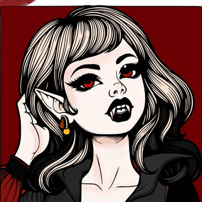vampire girl realistic