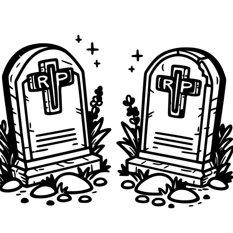 two rip graves beside each other