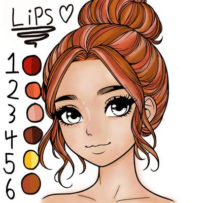 realistic pretty girl with hair in bun