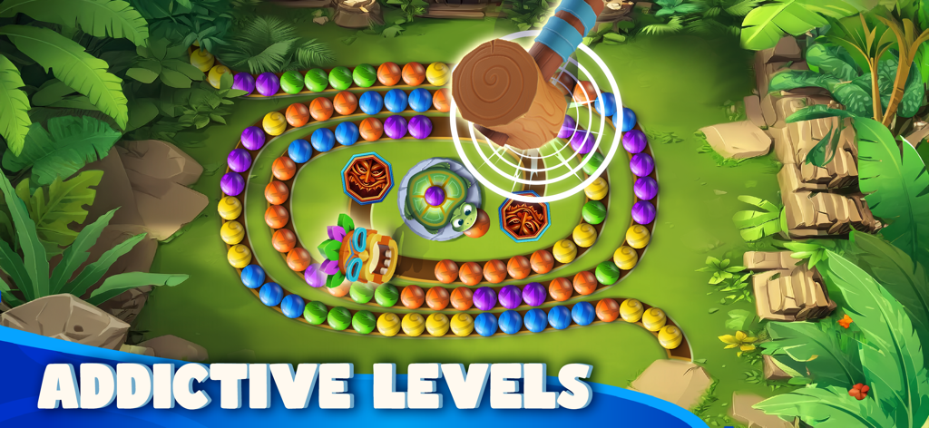 Marble Woka Woka gameplay showing addictive levels and turtle shooter