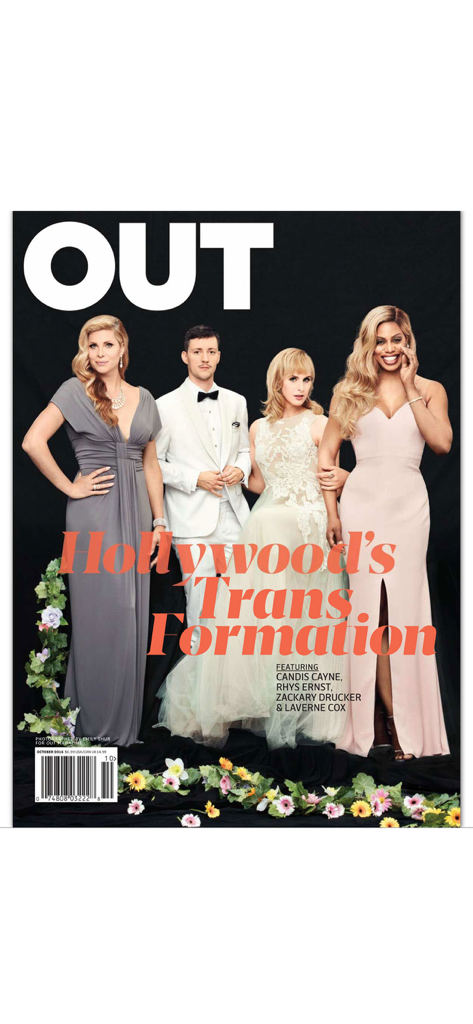 OUT Magazine - OUT Magazine Cover mit Laverne Cox und anderen Trans-Figuren für die Ausgabe Hollywoods Trans Transformation