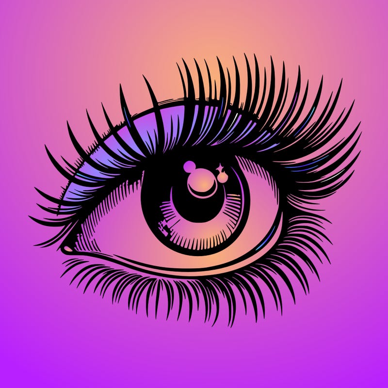 realistic eye long eylashes