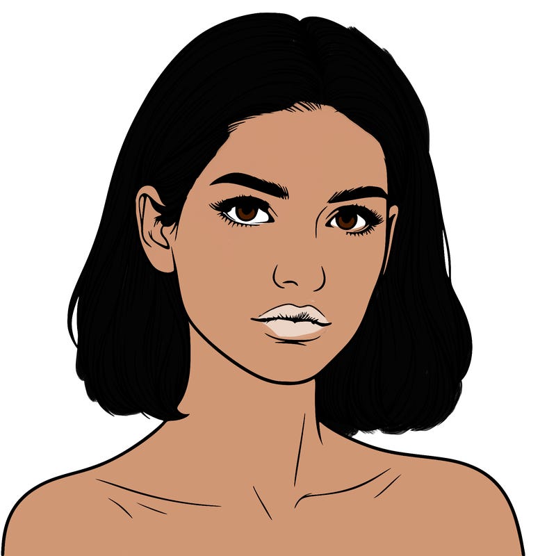 realistic portrait of woman