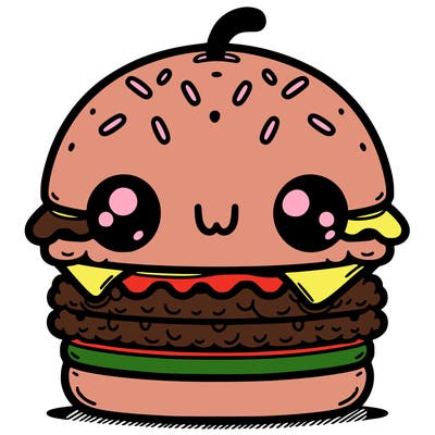 burger cute