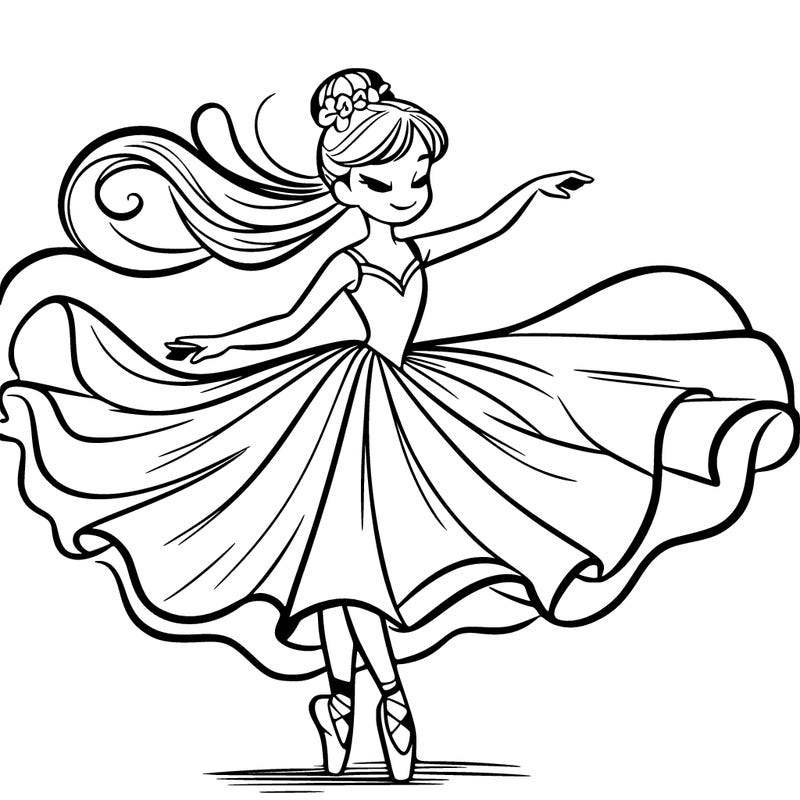 ballerina with a flowing cape