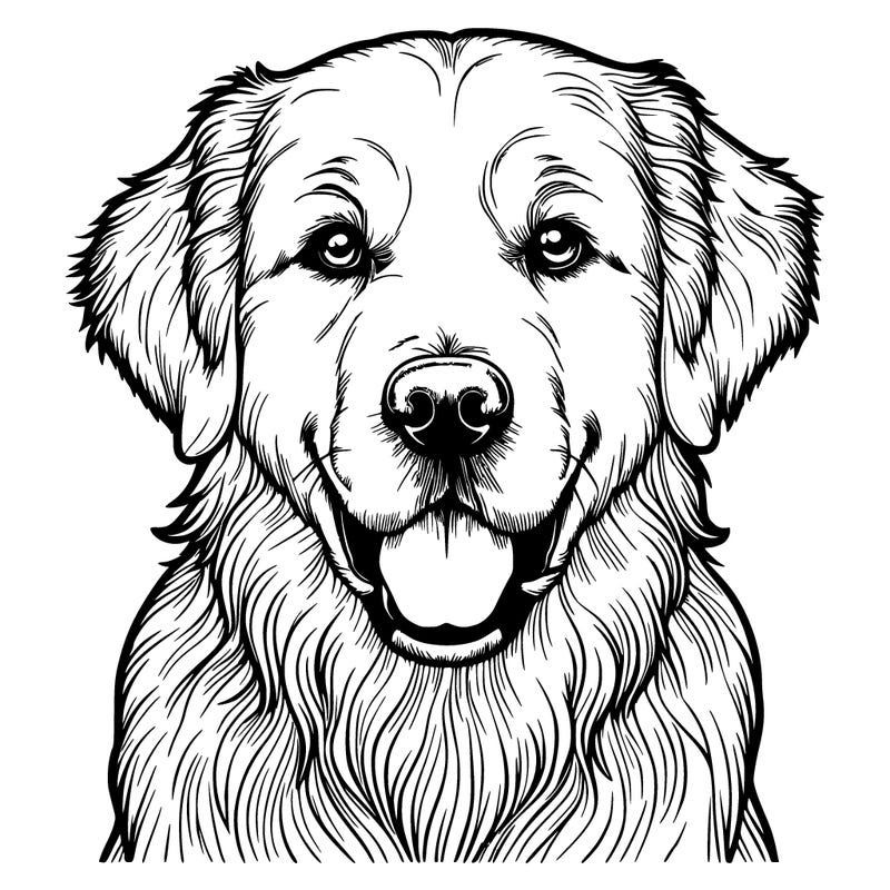 very realistic golden retriever dog