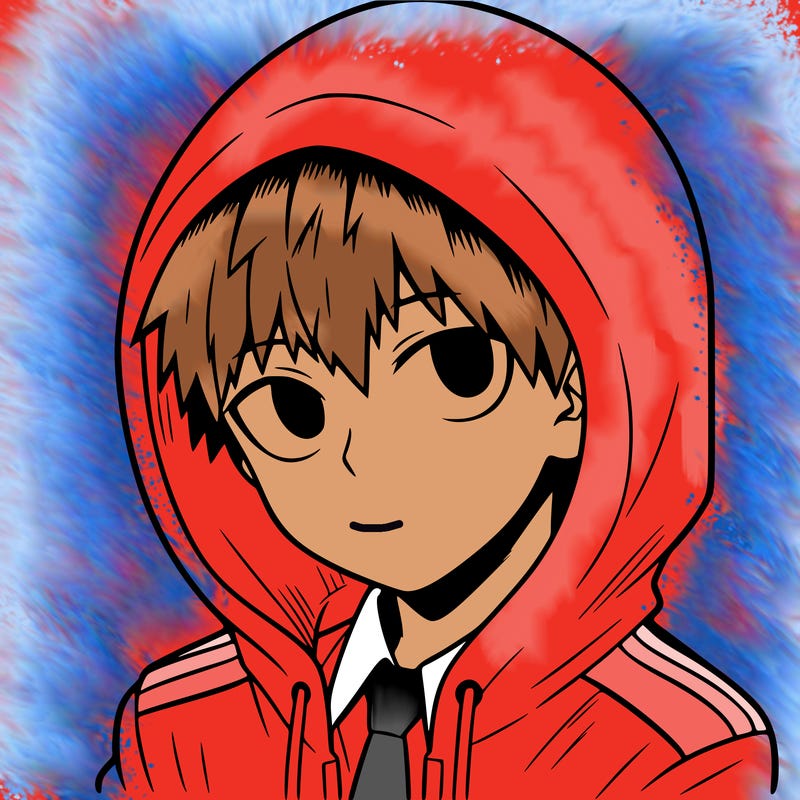 manga character with a hoodie