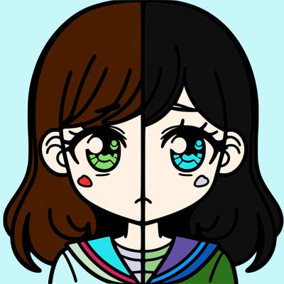 a split of a girl