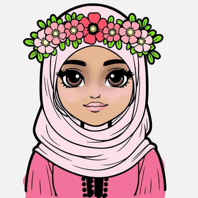 realistic girl with flower crown