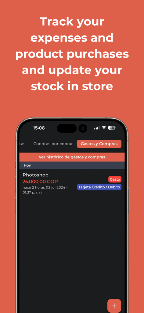 My Business Control - Interface pour le suivi des dépenses de l'entreprise et des achats de produits.