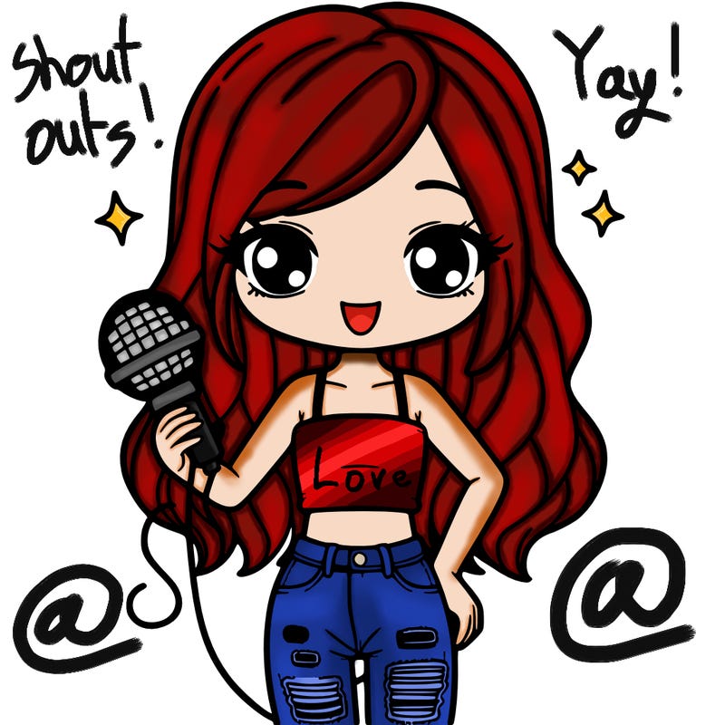 girl with cute crop top and ripped jeans holding a microphone in her hand