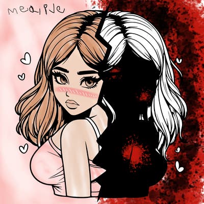 realistic girl split