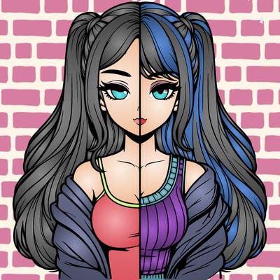 realistic girl split