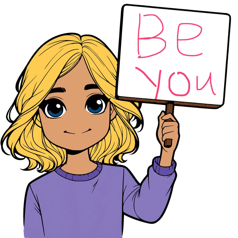 realistic girl holding up a sign