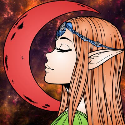 a realistic moon elf