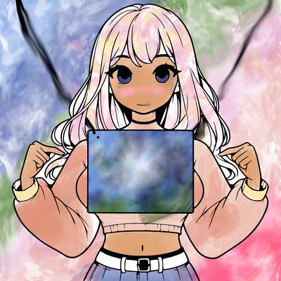 girl holding a blank sign in a long sleeve crop top