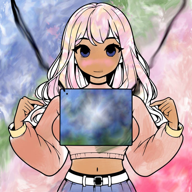 girl holding a blank sign in a long sleeve crop top