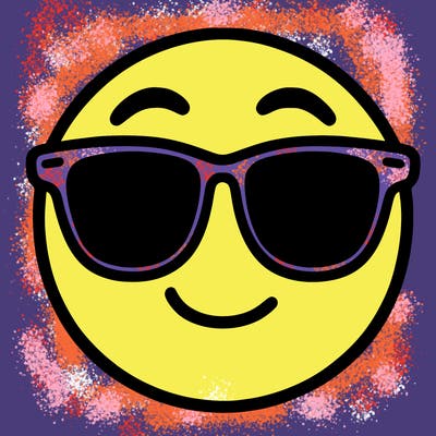 emoji with sunglasses