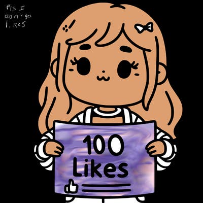 girl holing a sign that say 100 likes