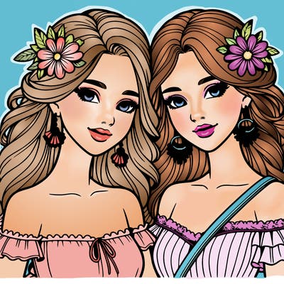 beautiful sisters realistic