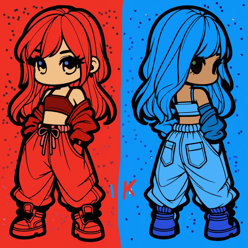 girl in crop top and baggy pants