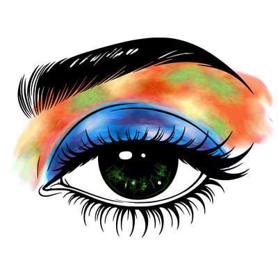 eye closed realistic