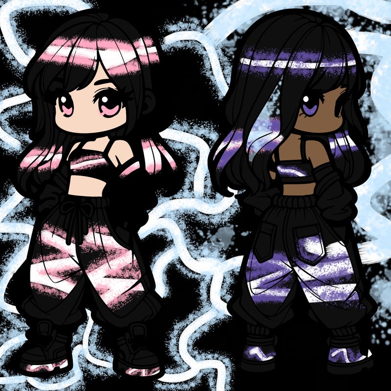 girl in crop top and baggy pants