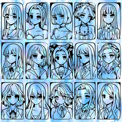 girls that look diffrent anime