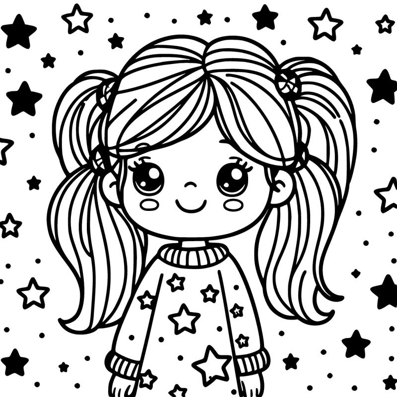 girl with stars