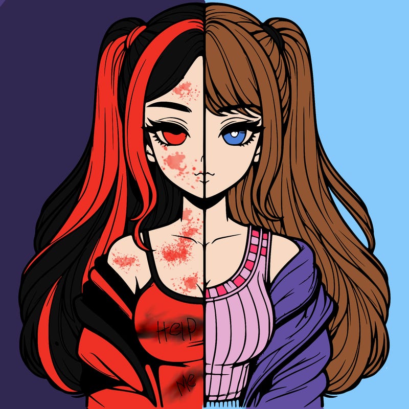 realistic girl split