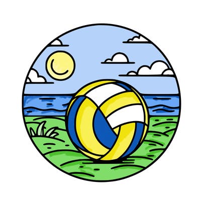 volleyball on a beach