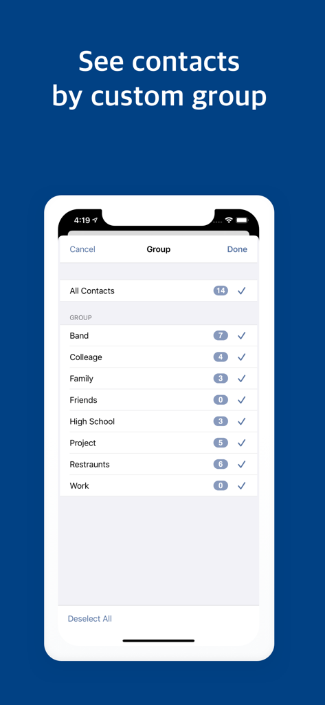 Contacts Map: territory manage