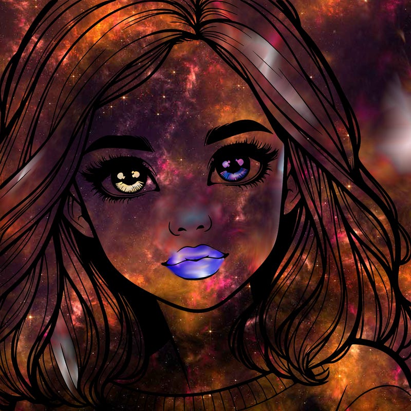 realistic girl whith cute eyes