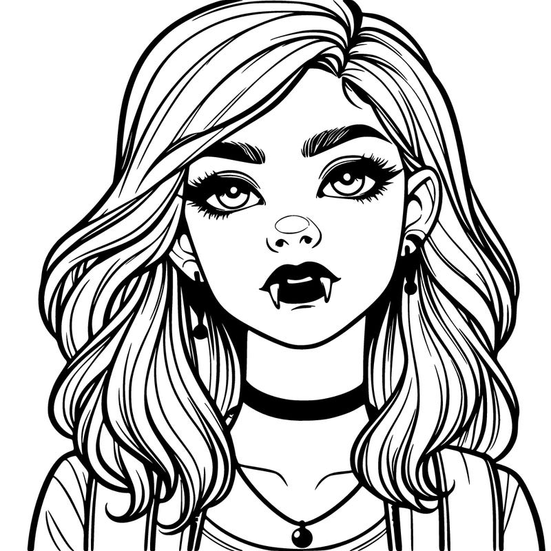 realistic teenage girl but shes vampire