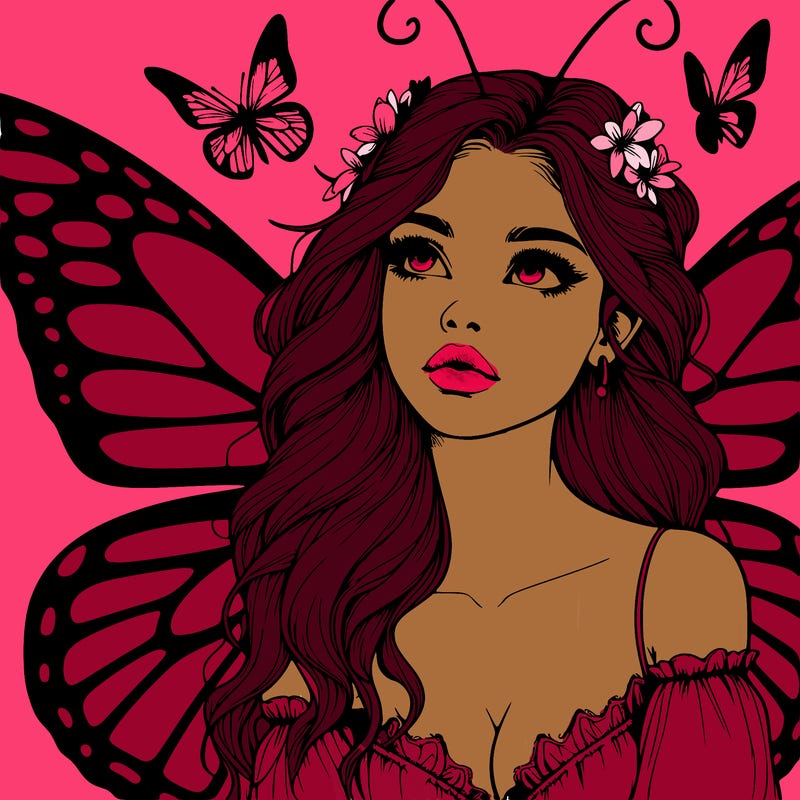 butterfly fairy realistic girl