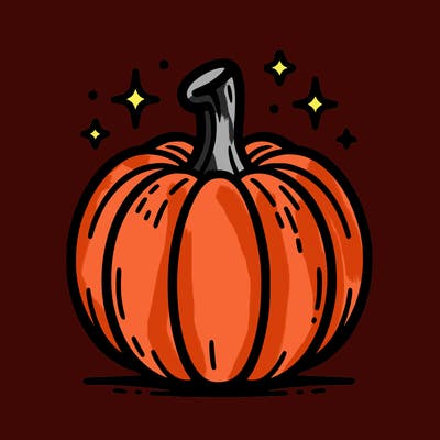 pumpkin ,line art simple