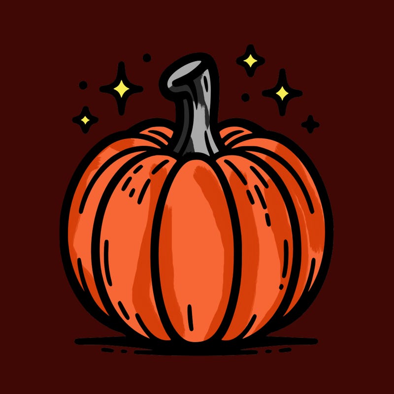 pumpkin ,line art simple