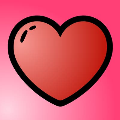 a blank heart