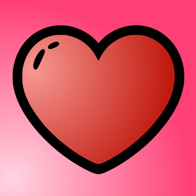 a blank heart