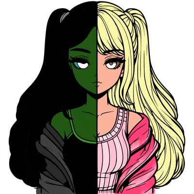 realistic girl split