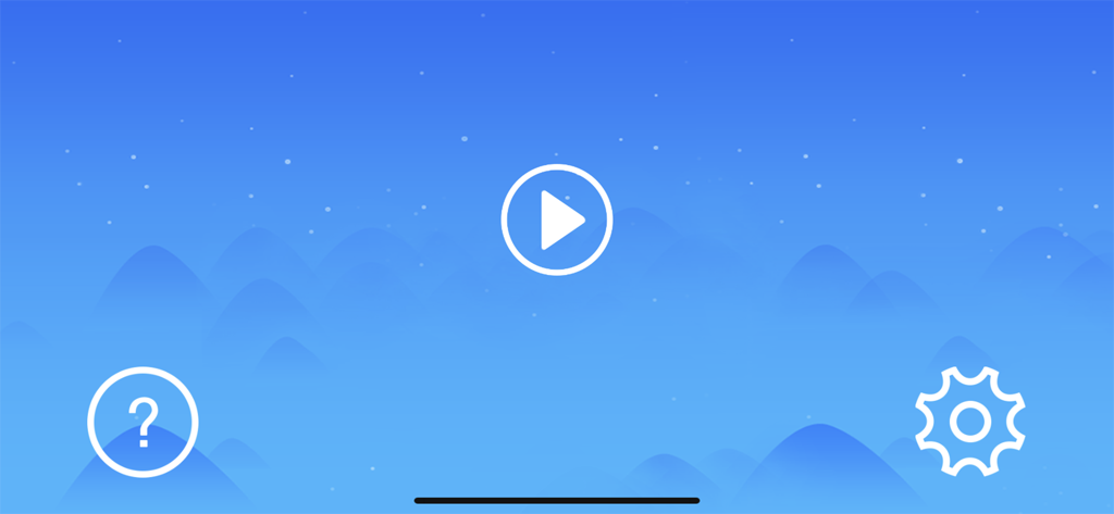 Sports-Camera - 재생 설정 및 도움말 아이콘이 있는 스포츠 카메라 앱의 메인 화면