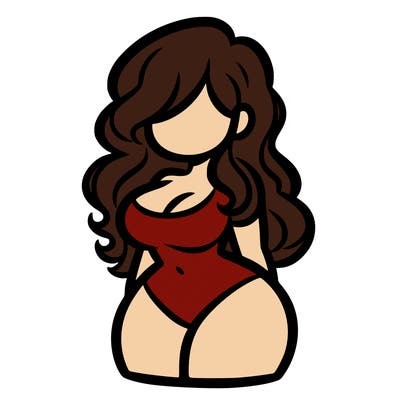 curvy woman with hair