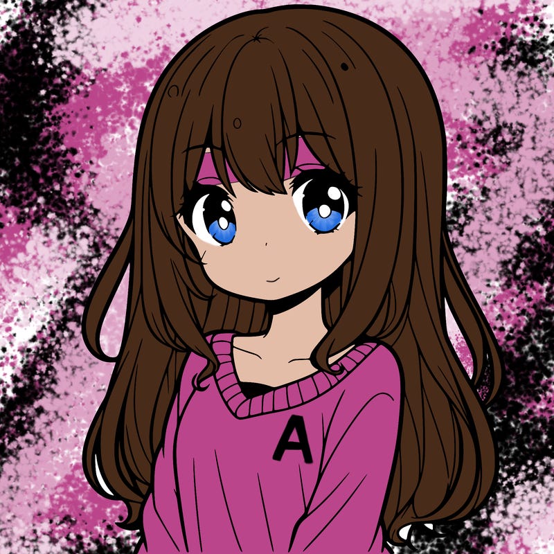 cute anime girl long hair